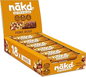 Nākd. Peanut Delight - Barritas Raw de Fruta y Frutos Secos - 100% Ingredientes Naturales - Sin Azúcar Añadido - 18 x 35g 1 Nākd. Peanut Delight - Barritas Raw de Fruta y Frutos Secos - 100% Ingredientes Naturales - Sin Azúcar Añadido - 18 x 35g