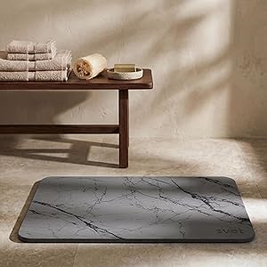 Svet - Alfombra Diatomita Baño - Secado Rápido y Ultra Absorbente, Antideslizante, Antibacteriana y Antihongos, Alfombrilla Baño Diatomita de Piedra. (Mármol Gris) 7 Svet - Alfombra Diatomita Baño - Secado Rápido y Ultra Absorbente, Antideslizante, Antibacteriana y Antihongos, Alfombrilla Baño Diatomita de Piedra. (Mármol Gris)