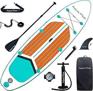 Aqua Plus Sup Inflable de 15cm de Grosor para Todos los Niveles de Habilidad, Paleta Ajustable, Bomba, Mochila de Viaje ISUP, Tabla de Remo Inflable para jóvenes y Adultos 4 Aqua Plus Sup Inflable de 15cm de Grosor para Todos los Niveles de Habilidad, Paleta Ajustable, Bomba, Mochila de Viaje ISUP, Tabla de Remo Inflable para jóvenes y Adultos