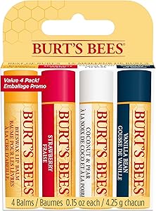 Bálsamo Labial de Cera de Abejas, Fresa, Coco y Pera - 4 x 4.25g 1 Bálsamo Labial de Cera de Abejas, Fresa, Coco y Pera - 4 x 4.25g