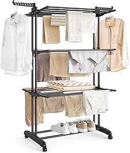 5 Razones para elegir el SONGMICS Tendedero Plegable de 4 Niveles, con Ruedas, Alas Plegables, 63,5 x 128 x 173 cm, Gran Capacidad, Montaje Fácil, Uso Interior y Exterior, Negro Tinta LLR701B01 1 5 Razones para elegir el SONGMICS Tendedero Plegable de 4 Niveles, con Ruedas, Alas Plegables, 63,5 x 128 x 173 cm, Gran Capacidad, Montaje Fácil, Uso Interior y Exterior, Negro Tinta LLR701B01