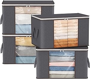 5 Razones para elegir el Lifewit Cajas Almacenaje Ropa, Bolsa almacenamiento ropa, Organizador Armario Plegable, Mudanza, Bolsas con Asa Reforzada para Guardar Mantas, Edredones, Gris, 60L, 4 Piezas 1 5 Razones para elegir el Lifewit Cajas Almacenaje Ropa, Bolsa almacenamiento ropa, Organizador Armario Plegable, Mudanza, Bolsas con Asa Reforzada para Guardar Mantas, Edredones, Gris, 60L, 4 Piezas