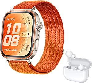 HUAWEI WATCH FIT 5 Pro Smartwatch Naranja+FreeBuds SE 4 Beige, GPS, ECG, 1,92"