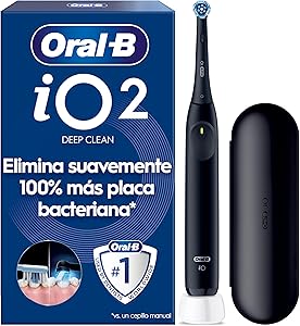 Oral-B iO 2 Cepillo de Dientes Eléctrico Negro Noche, 1 Cabezal, 1 Estuche De