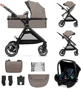 Kinderkraft ESME Carrito bebé 3 en 1 Set, con Portabebés Mink PRO I-Size, Sistema de Viaje, Cochecito para Bebé, Cochecito, Plegable, para Recién Nacido hasta 4 Años, Beige 1 Kinderkraft ESME Carrito bebé 3 en 1 Set, con Portabebés Mink PRO I-Size, Sistema de Viaje, Cochecito para Bebé, Cochecito, Plegable, para Recién Nacido hasta 4 Años, Beige