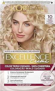 ¿La mejor opción para cabellos claros? L´ORÉAL PARIS Excellence Creme Tinte Permanente - Tono 10 Rubio Clarísimo Aclarado