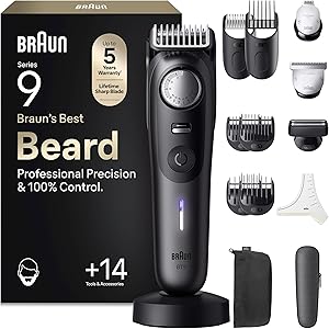 La mejor recortadora de barba de 2026: Braun Recortadora de Barba Series 9 BT9565