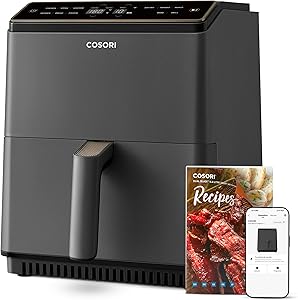 Cosori Dual Blaze Air Fryer WiFi 6,4L, Freidora de Aire sin Aceite 11 en 1, Temperatura y Tiempo Ajustables, 90+ Recetas en la App Creadas por Chef en Español, Apto para Lavavajillas, Gris 1 Cosori Dual Blaze Air Fryer WiFi 6,4L, Freidora de Aire sin Aceite 11 en 1, Temperatura y Tiempo Ajustables, 90+ Recetas en la App Creadas por Chef en Español, Apto para Lavavajillas, Gris