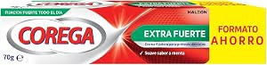 Corega Crema Fijadora Para Prótesis Dentales Extra Fuerte, Durante Todo el Día,