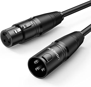 UGREEN Cable XLR Canon DMX Balanceado Microfono Macho a Hembra para Micrófono