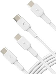 Belkin BoostCharge cable USB-C a USB-C 1 m, 2 uds, blanco