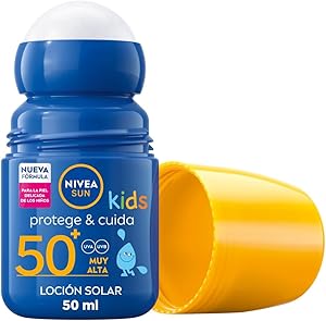 NIVEA SUN Protege & Cuida Kids - Roll-On FP50+ - Protector Solar Infantil -