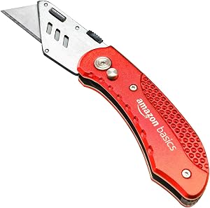 Amazon Basics Cuchillo plegable y duradero para uso general con cuerpo de
