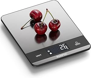 RENPHO Bascula Cocina Acero Inoxidable con 7 Unidades, Alta Precisión Balanza Peso de Cocina Digital, Bascula Comida para Hornear, Cocinar, Pantalla LCD, Batería Incluida 3 RENPHO Bascula Cocina Acero Inoxidable con 7 Unidades, Alta Precisión Balanza Peso de Cocina Digital, Bascula Comida para Hornear, Cocinar, Pantalla LCD, Batería Incluida