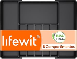 Lifewit Organizador de Cubiertos para Cajón Cocina, Bandeja para Menaje