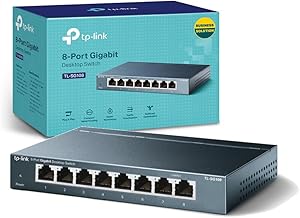 TP-Link TL-SG108 V3.0, Switch de Escritorio Red, 8 Puertos Gigabit, Color negro