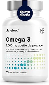 Omega 3 2000mg – 260 Cápsulas – 660mg de EPA y 440mg de DHA Máxima All Ofertas Outlet Omega 3 2000mg - 260 Cápsulas - 660mg de EPA y 440mg de DHA Máxima
