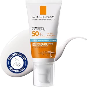 La Roche Posay Crema Hidratante SPF50+, Protección Alta, Resistente al Agua,