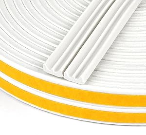 Flintronic Cinta Selladora Espuma, 2 Rollos 5M Burletes Puertas Tira de