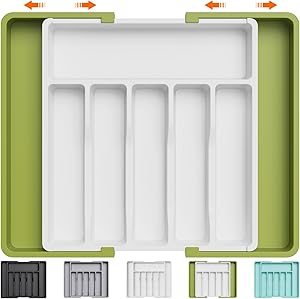 Lifewit Organizador de Cubiertos para Cajón Cocina, Bandeja para Menaje