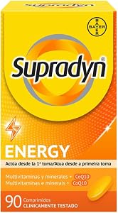 Supradyn - Multivitaminas, Energy, 90 comprimidos, 3 Meses de Suministro,