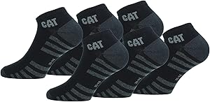 Caterpillar 6 pares de calcetines de hombre fantasma zapatillas Cat suaves