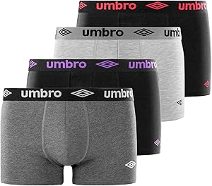 UMBRO Calzoncillos Hombre Boxer Algodón, Ropa Interior Hombre, Agradable, Suave