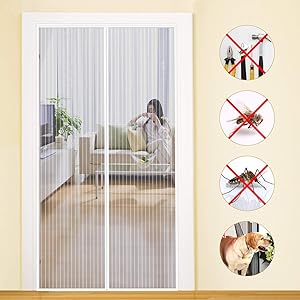 MYCARBON Mosquitera para Puerta Protección Contra Insectos Mosquitera Magnetica