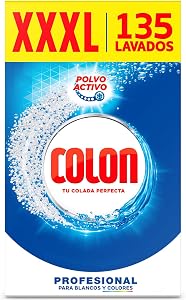Colon Polvo Activo - Detergente para lavadora, adecuado para ropa blanca y de