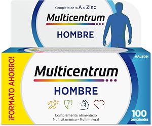 Multicentrum Hombre Complemento Alimenticio Multivitamínico y Multimineral Para