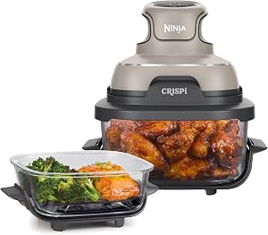 Ninja CRISPi Freidora de Aire portátil, 3,8 l, 4 en 1, freír con Aire, Asar,