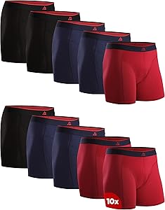 DANISH ENDURANCE Calzoncillos Hombre Boxer de Bambu, con o Sin Bragueta, Suaves