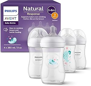 Philips Avent Natural Response, set de regalo para bebés: 4 biberones Natural