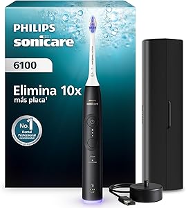 Philips Sonicare 6100 cepillo dental eléctrico, sónico, 2 modos de cepillado, 3