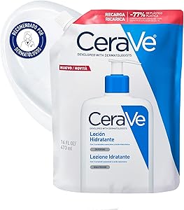 CeraVe Recambio de Loción Hidratante, Para Piel Seca a Muy Seca, Restaura la Barrera Protectora, Enriquecida Con Ceramidas Esenciales y Ácido Hialurónico, Apta para Rostro y Cuerpo 1 CeraVe Recambio de Loción Hidratante, Para Piel Seca a Muy Seca, Restaura la Barrera Protectora, Enriquecida Con Ceramidas Esenciales y Ácido Hialurónico, Apta para Rostro y Cuerpo