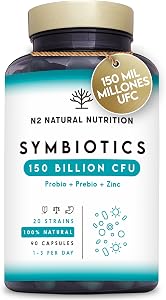 Probioticos 150 mil millones UFC y 20 Cepas. Máxima concentración de
