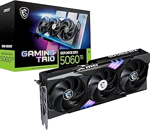 MSI NVIDIA GeForce RTX 5060 Ti 8G Gaming Trio OC GDDR7 128bit Tarjeta gráfica