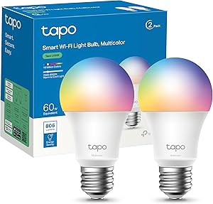 Tapo L530E – Bombilla LED inteligente Wi-Fi, multicolor, regulable, casquillo