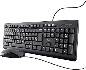 Trust Taro Pack Teclado y Ratón con Cable - Disposición QWERTY Español, Cable