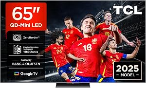 TCL 65Q8C Televisor 65 Pulgadas QD-Mini LED 4K Smart TV, 4500 nits HDR Premium,