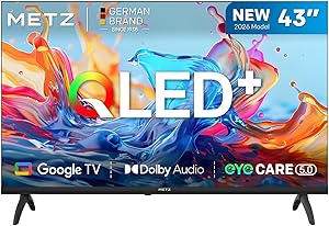 Metz TV 43 Pulgadas Smart TV, Televisor 43” QLED, HDR10, Dolby Audio,