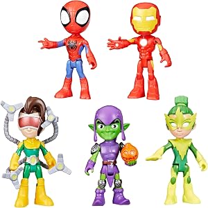Hasbro Spidey and His Amazing Friends Pack de Amigos y Enemigos de Spidey, 5