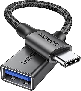 UGREEN Adaptador USB a Tipo C 3.0 Cable OTG de Aluminio Nylon 5Gbps Compatible