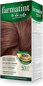 Farmatint 5D Castaño Claro Dorado. Tinte permanente. Cabello natural y color