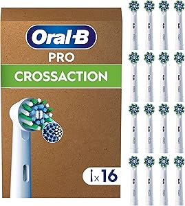 Oral-B Pro CrossAction Cabezales de Recambio Originales, Blanco, Pack de 16 -