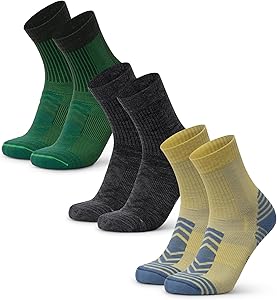 DANISH ENDURANCE Calcetines Antiampollas Senderismo de Lana Merino Ligeros,