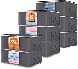 Lifewit Cajas Almacenaje Ropa Plegable con Asa Reforzada, Organizador Armario
