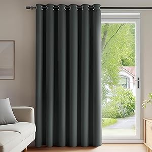 Deconovo Cortinas Dormitorio Salon Opacas Moderna con Ojales, Cortinas Termicas