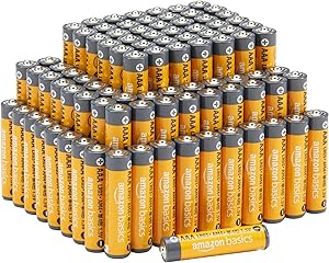 Amazon Basics - Paquete de 100 pilas alcalinas AAA de alto rendimiento, 1,5
