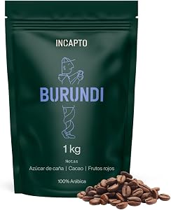 Incapto Café en Grano de Especialidad 1kg | Origen Burundi | 100% Arábica |